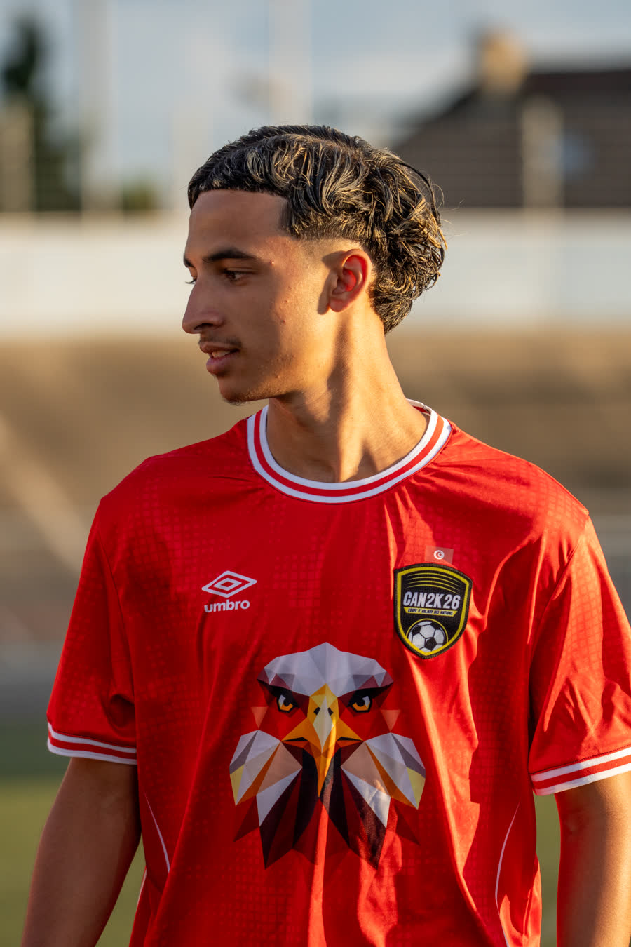 Joueur en maillot au lion